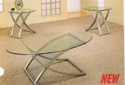three piece matte table set