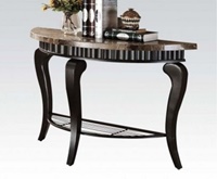 Brown Marble Top Sofa Table