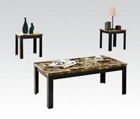 3PC C/E Tables  W/BR Faux M