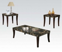 3PC C/E Table Set  (BK Faux M)