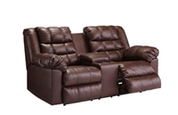 Brolayne Durablend  Rec Loveseat  w/ Console