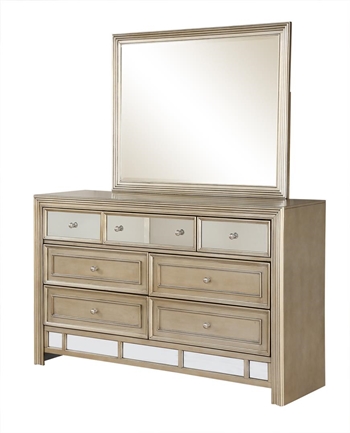 Champagne Dresser & Mirrow