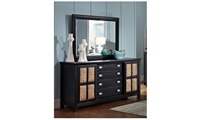 Pacifica Ebony Dresser & Mirror