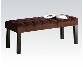 96074 Brown Suede Bench