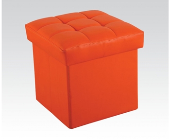 Orange Ottoman with Storage