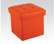 Orange Ottoman with Storage