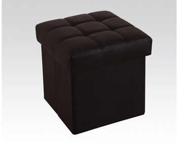 Black Ottoman with Storage