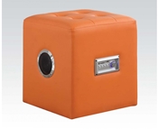 Orange Ottoman