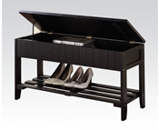 98617 Black Bench with Storage