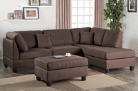 3PC Sectional Sofa with Ottoman