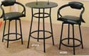 24" Satin black "R" barstool