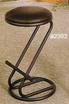 24" Satin black barstool